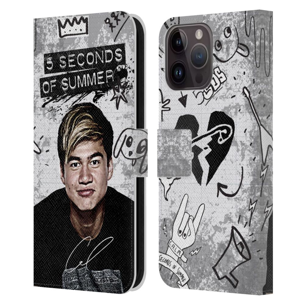 5 SECONDS OF SUMMER ファイヴセカンズオブサマー - Solos / Vandal Calum レザー手帳型 / Apple iPhoneケース 【公式 / オフィシャル】