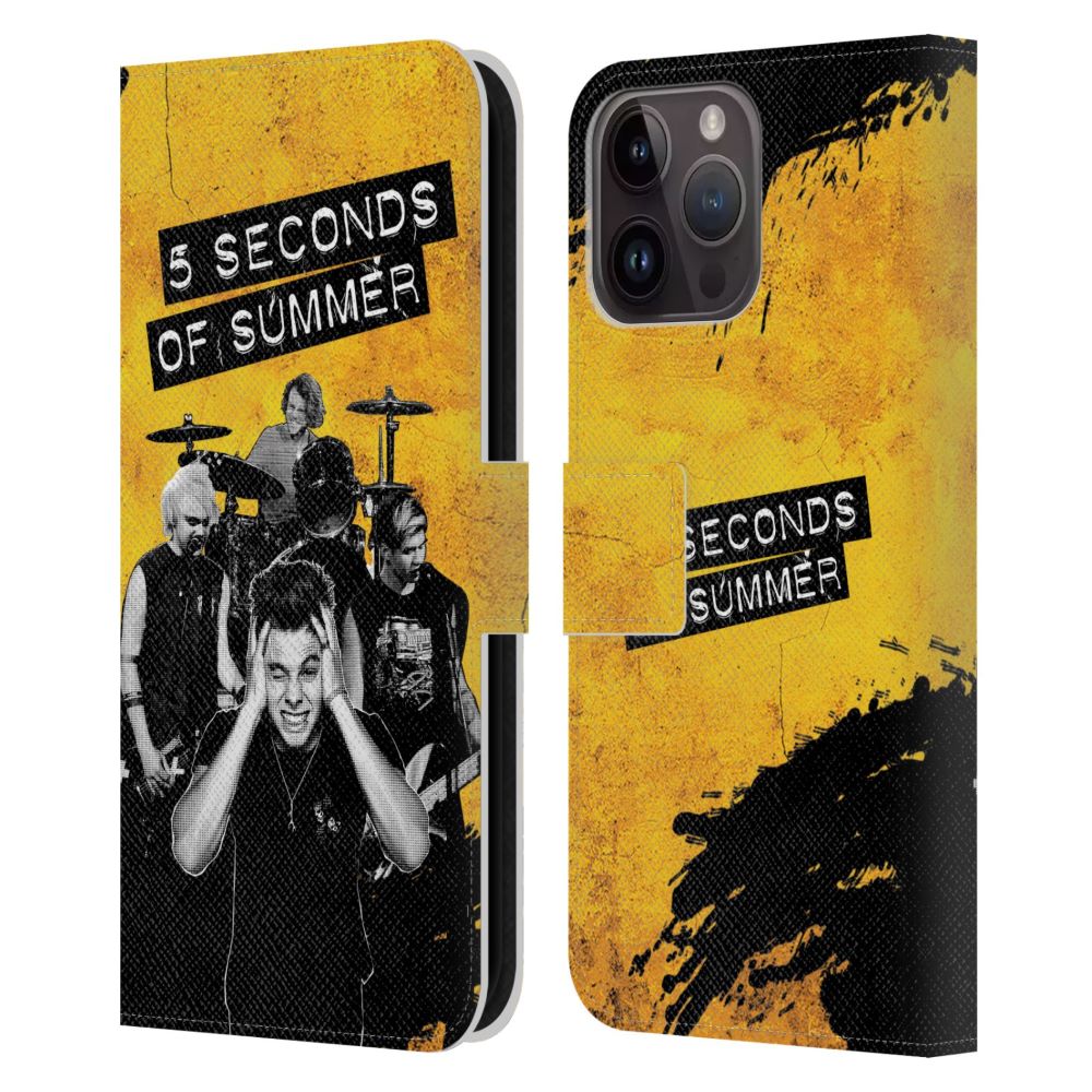 5 SECONDS OF SUMMER - Group Photo Montage / Loud Yellow レザー手帳型