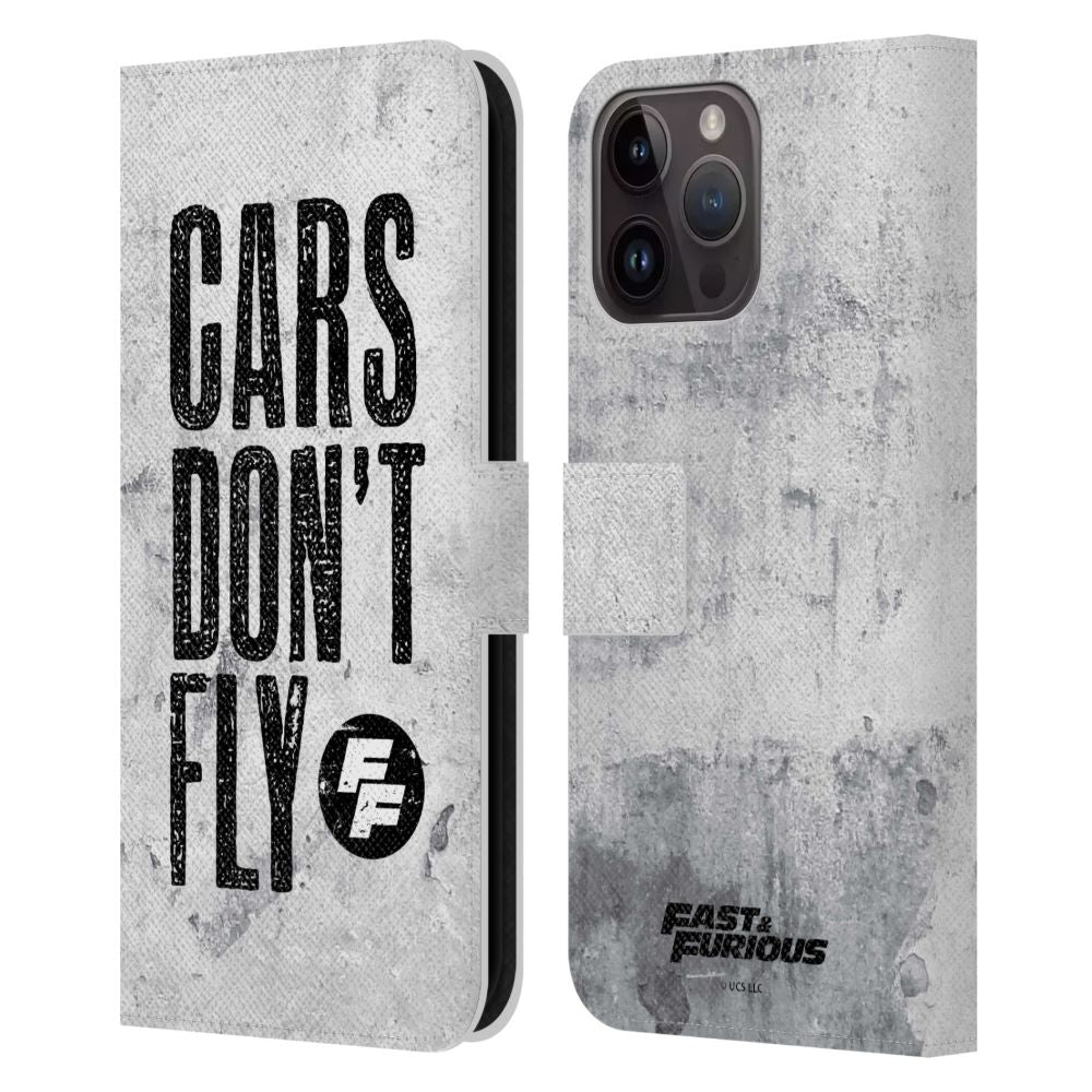 FAST & FURIOUS ワイルド・スピード - Graphics / Cars Don't Fly レザー手帳型 / Apple iPhoneケース 【公式 / オフィシャル】