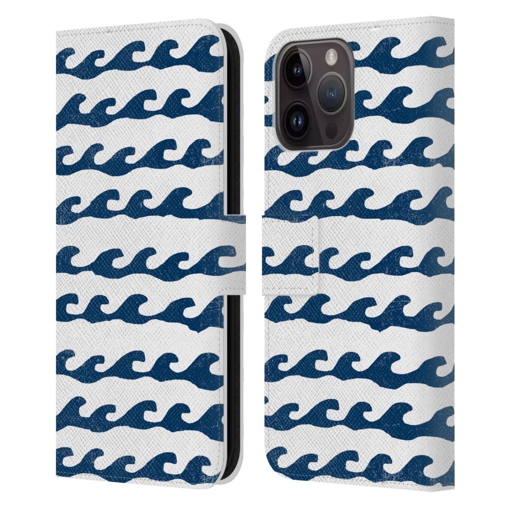 ANDREA LAUREN DESIGN -Sea Animals / White Waves レザー手帳型