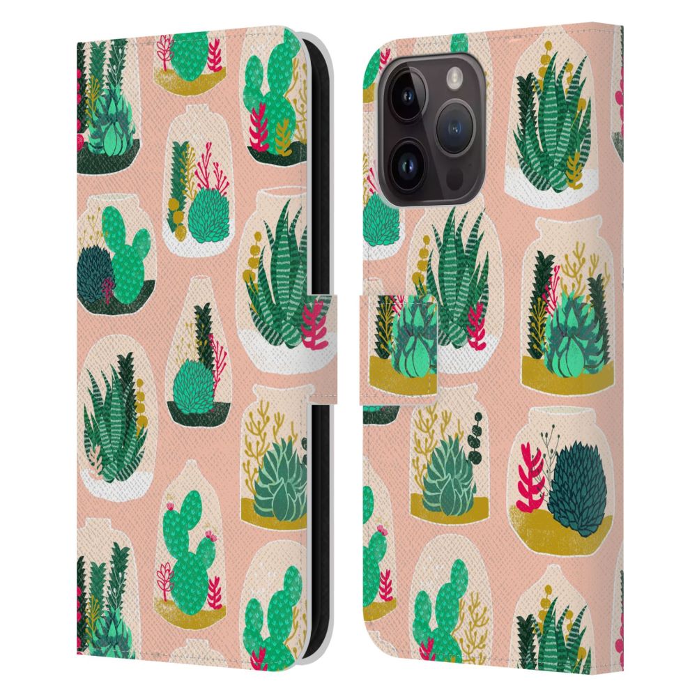 ANDREA LAUREN DESIGN -Plant Pattern / Terrarium レザー手帳型 / Apple iPhoneケース 【公式 / オフィシャル】