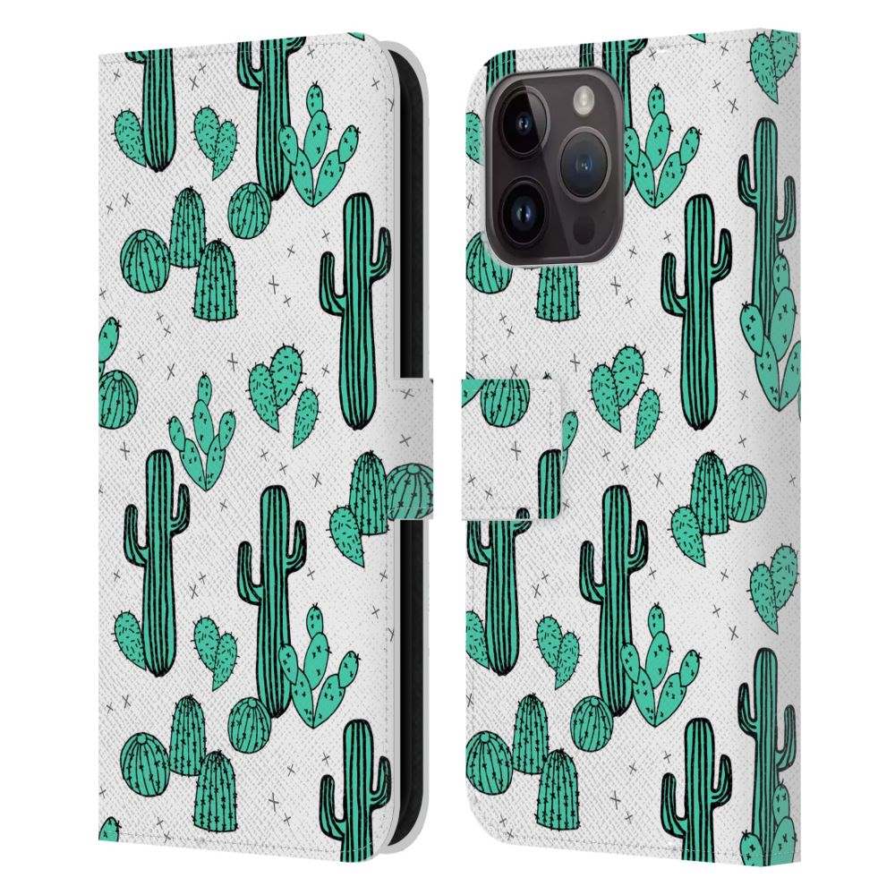 ANDREA LAUREN DESIGN -Plant Pattern / Happy Cactus レザー手帳型