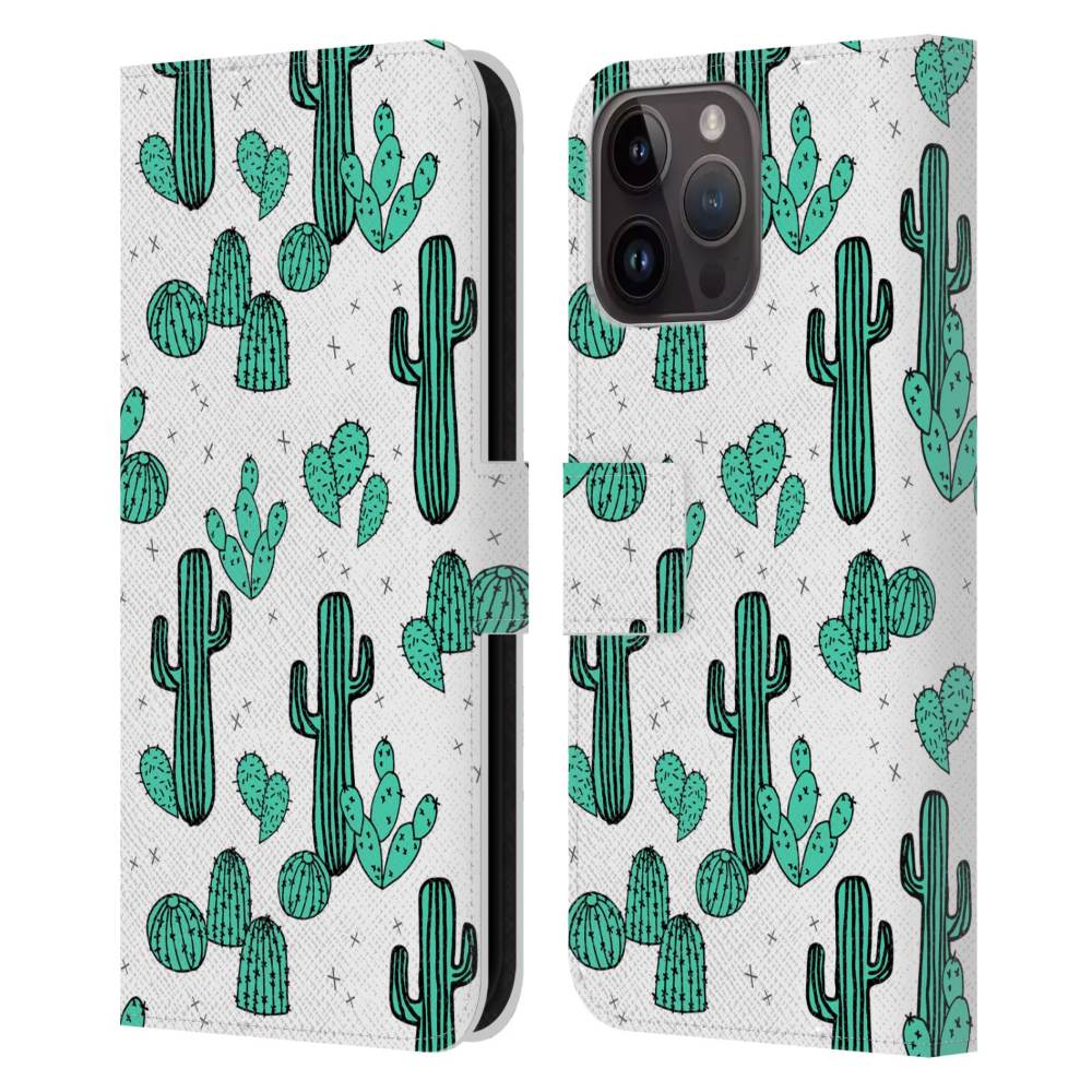 ANDREA LAUREN DESIGN -Plant Pattern / Cactus レザー手帳型