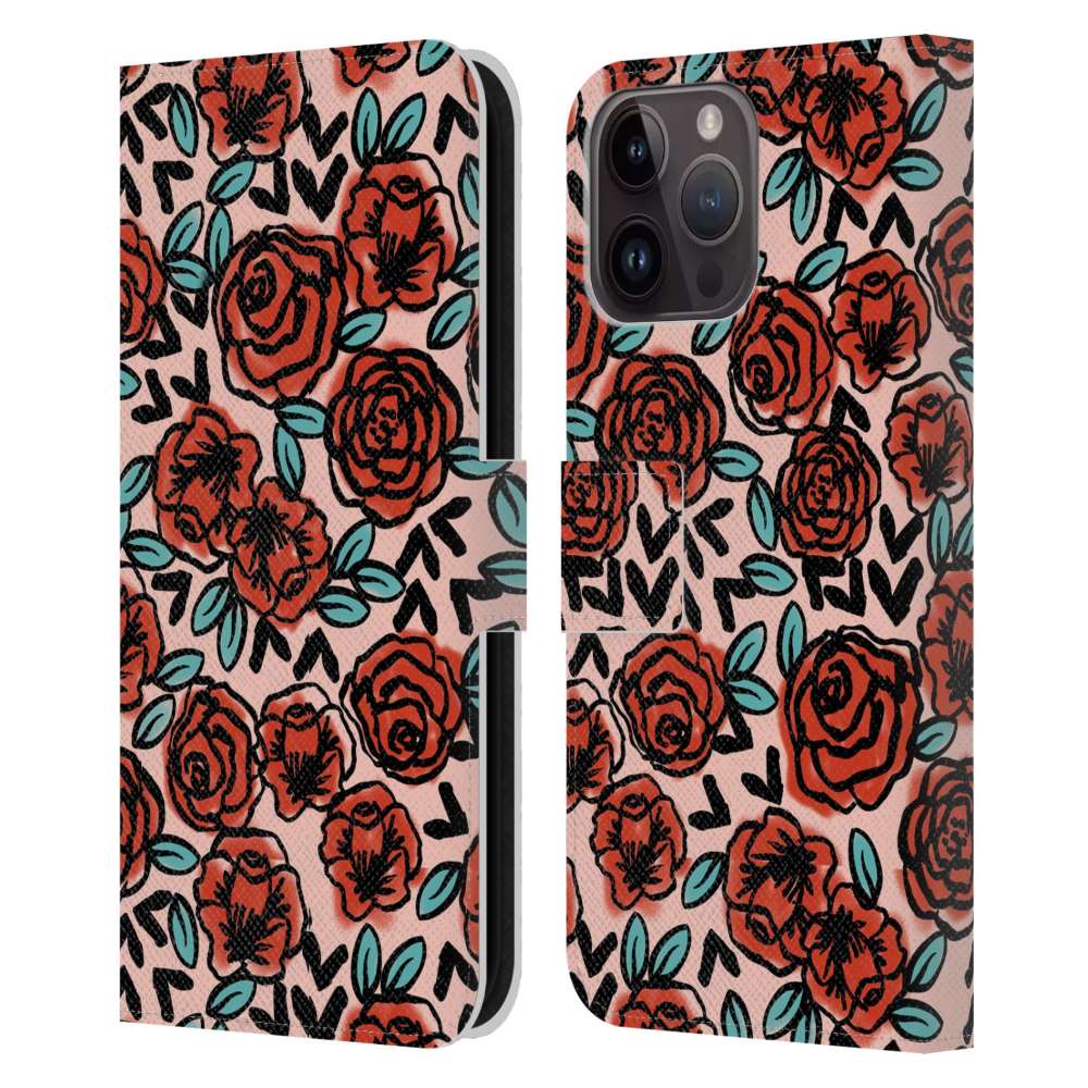 ANDREA LAUREN DESIGN -Lady Like / Red Floral レザー手帳型 / Apple iPhoneケース 【公式 / オフィシャル】