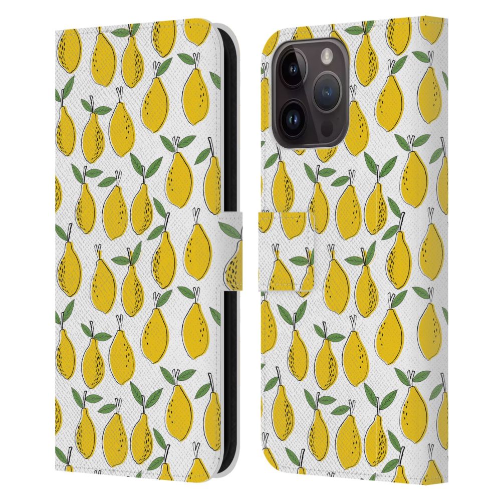 ANDREA LAUREN DESIGN -Food Pattern / Lemons レザー手帳型