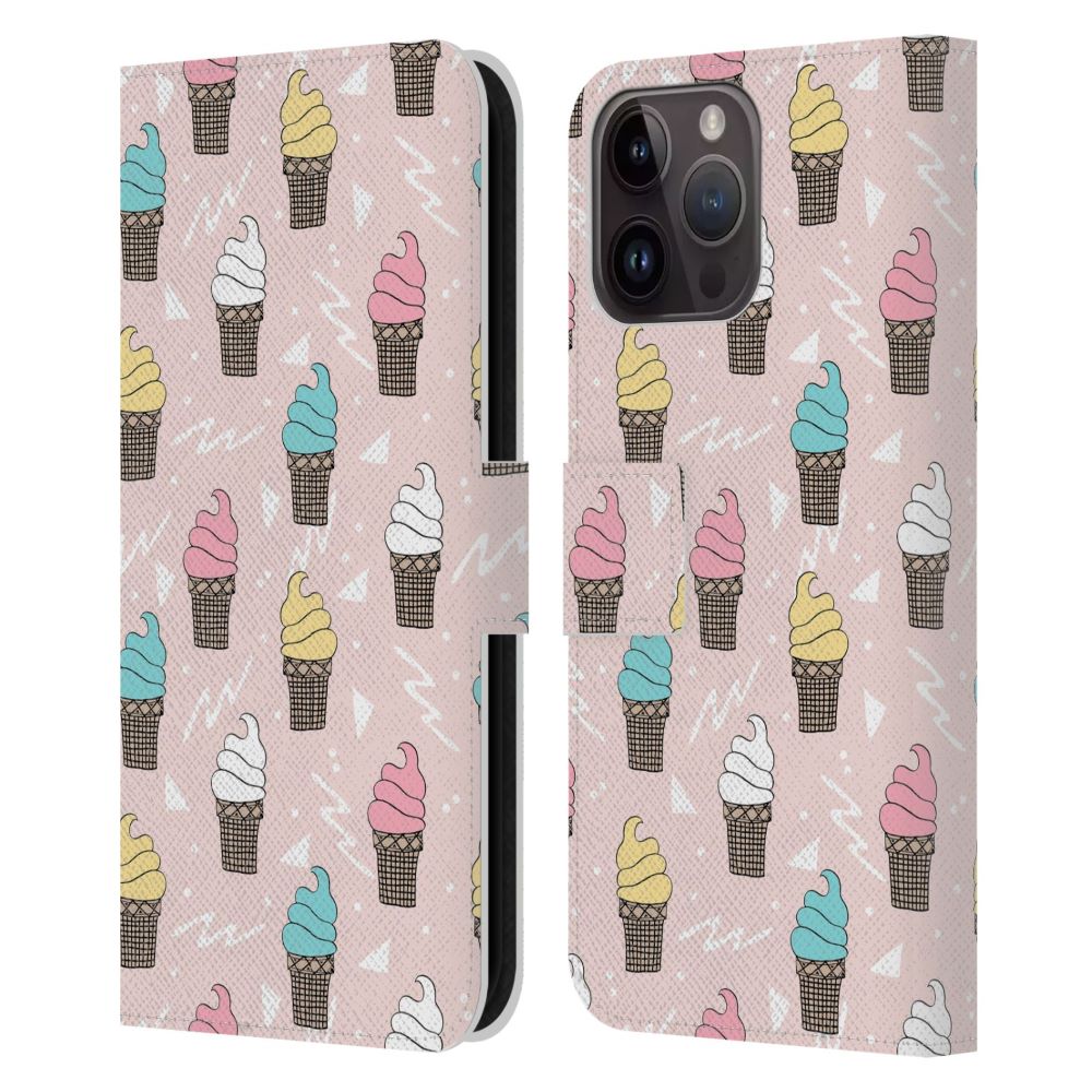 ANDREA LAUREN DESIGN -Food Pattern / Ice Cream レザー手帳型