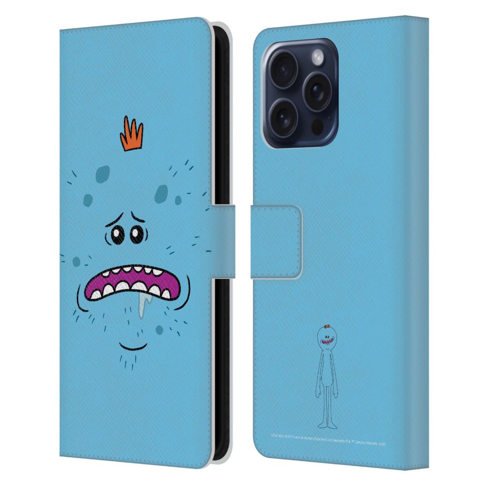 RICK AND MORTY リックアンドモーティ - Season 4 Graphics / Mr. Meeseeks レザー手帳型 / Apple iPhoneケース 【公式 / オフィシャル】