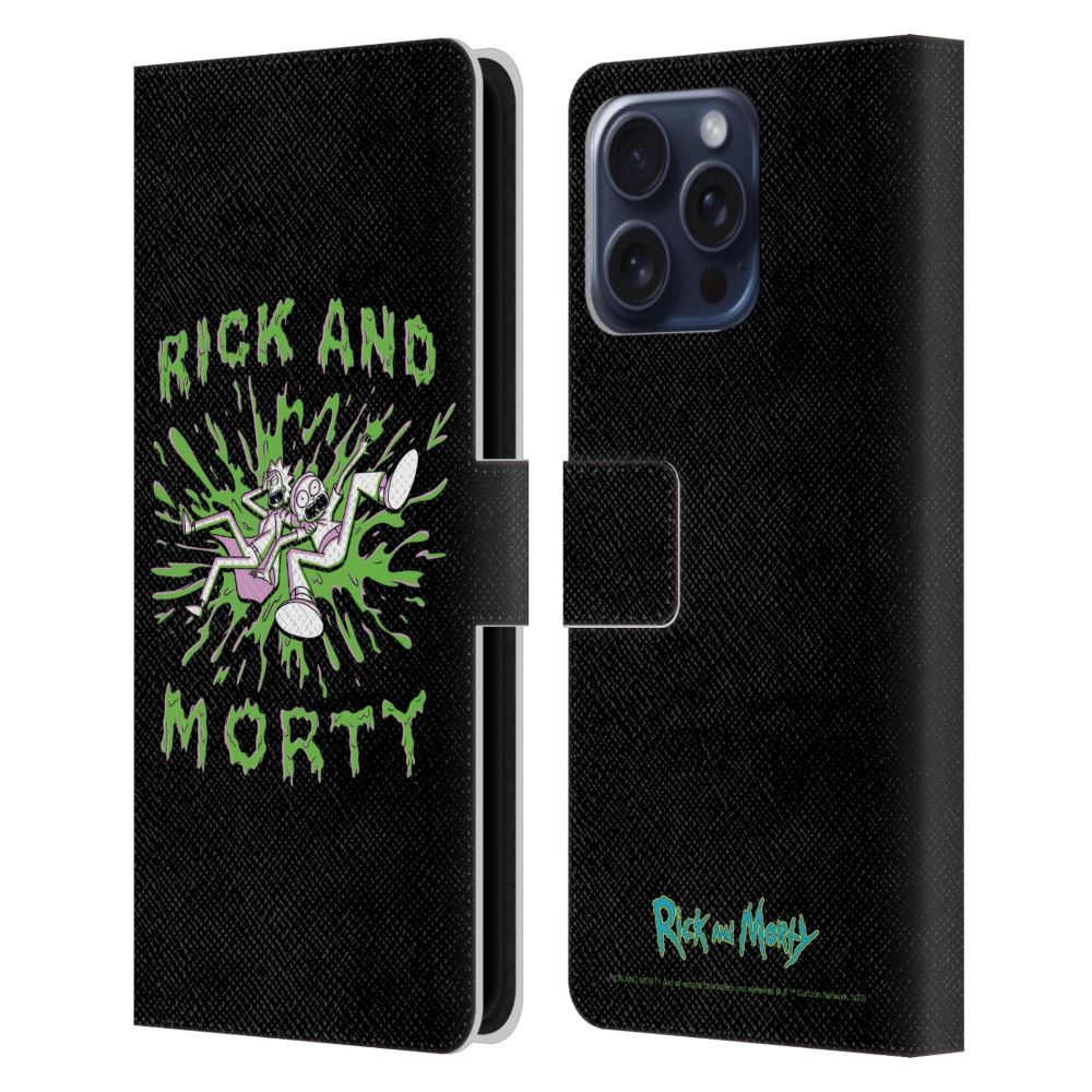 RICK AND MORTY リックアンドモーティ - Season 4 Graphics / Vat Of Acid レザー手帳型 / Apple iPhoneケース 【公式 / オフィシャル】