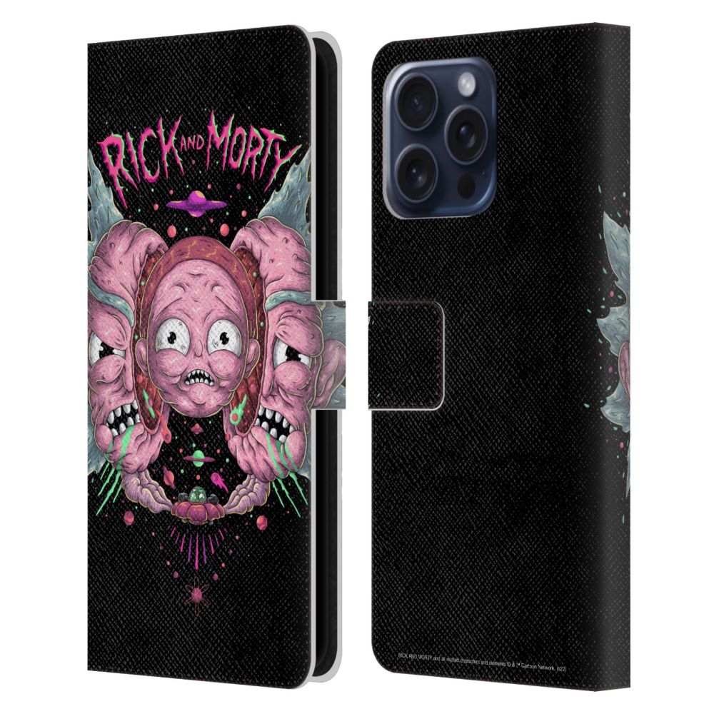 RICK AND MORTY リックアンドモーティ - Season 1 & 2 Graphics / Intergalactic Escapades レザー手帳型 / Apple iPhoneケース 【公式 / オフィシャル】