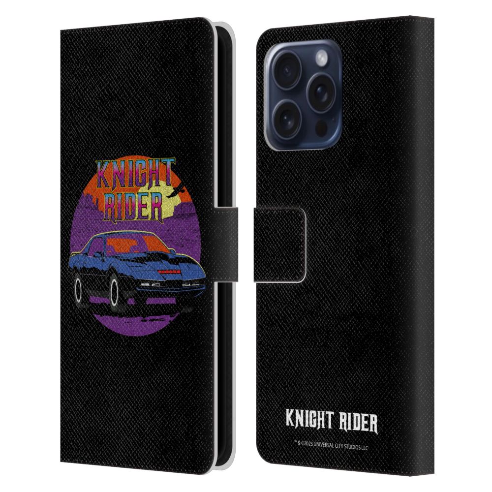 KNIGHT RIDER ナイトライダー - Graphics / Kitt Vintage レザー手帳型 / Apple iPhoneケース 【公式 / オフィシャル】