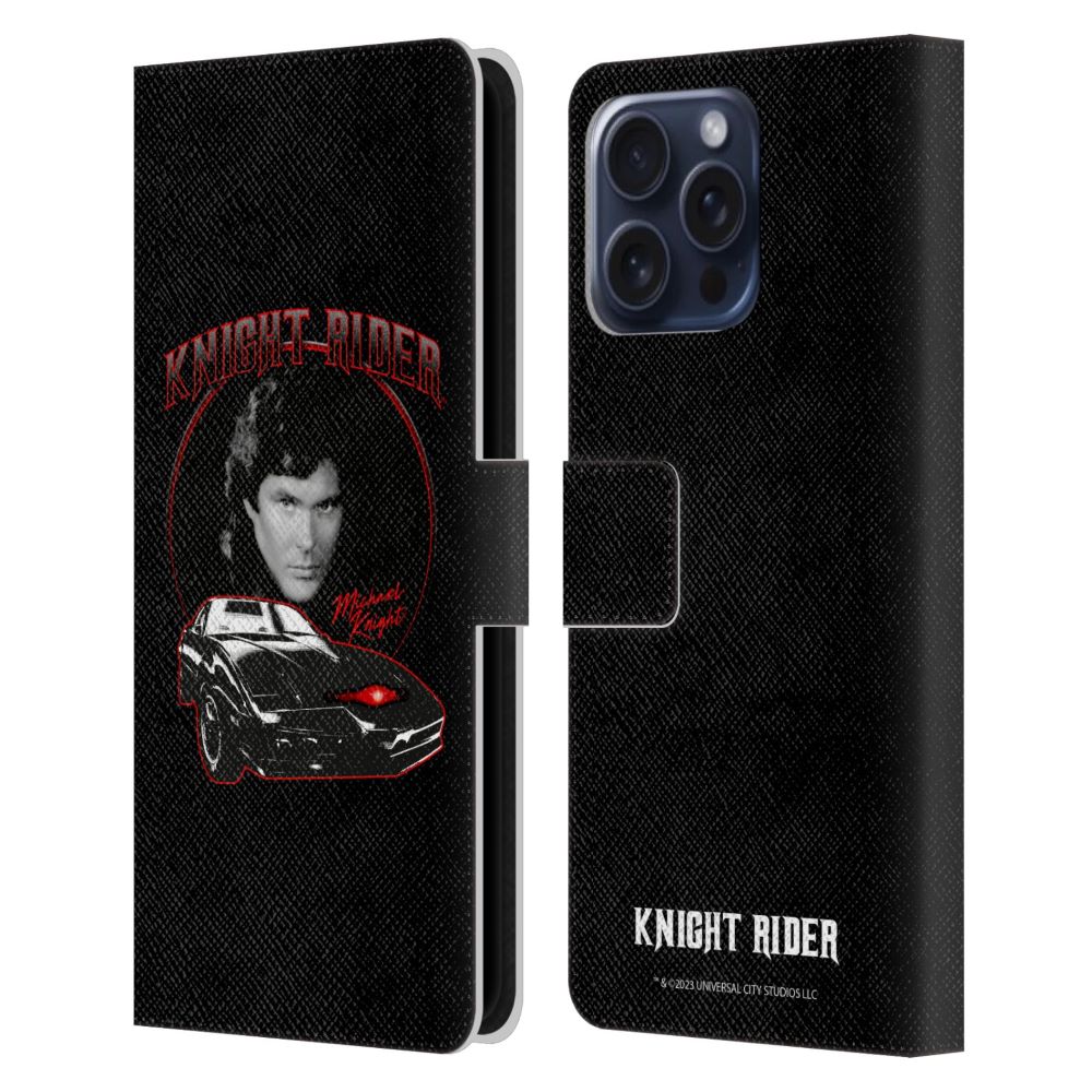 KNIGHT RIDER ナイトライダー - Graphics / Michael And Kitt レザー手帳型 / Apple iPhoneケース 【公式 / オフィシャル】