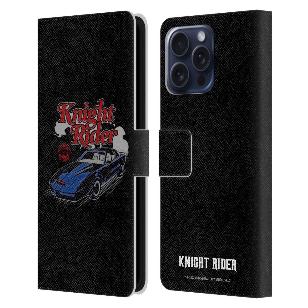 KNIGHT RIDER ナイトライダー - Graphics / Kitt Retro レザー手帳型 / Apple iPhoneケース 【公式 / オフィシャル】