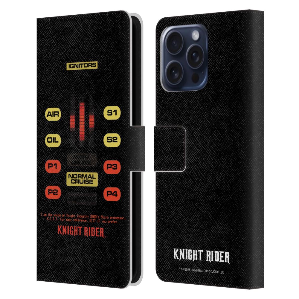 KNIGHT RIDER ナイトライダー - Core Graphics / Kitt Control Panel レザー手帳型 / Apple iPhoneケース 【公式 / オフィシャル】