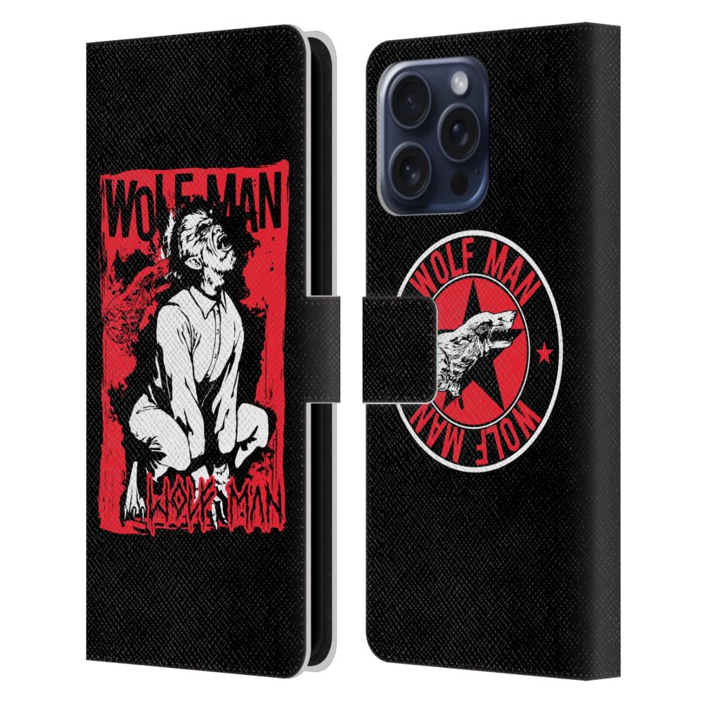 UNIVERSAL MONSTERS ブレックファスト・クラブ - The Wolf Man / Art レザー手帳型 / Apple iPhoneケース 【公式 / オフィシャル】