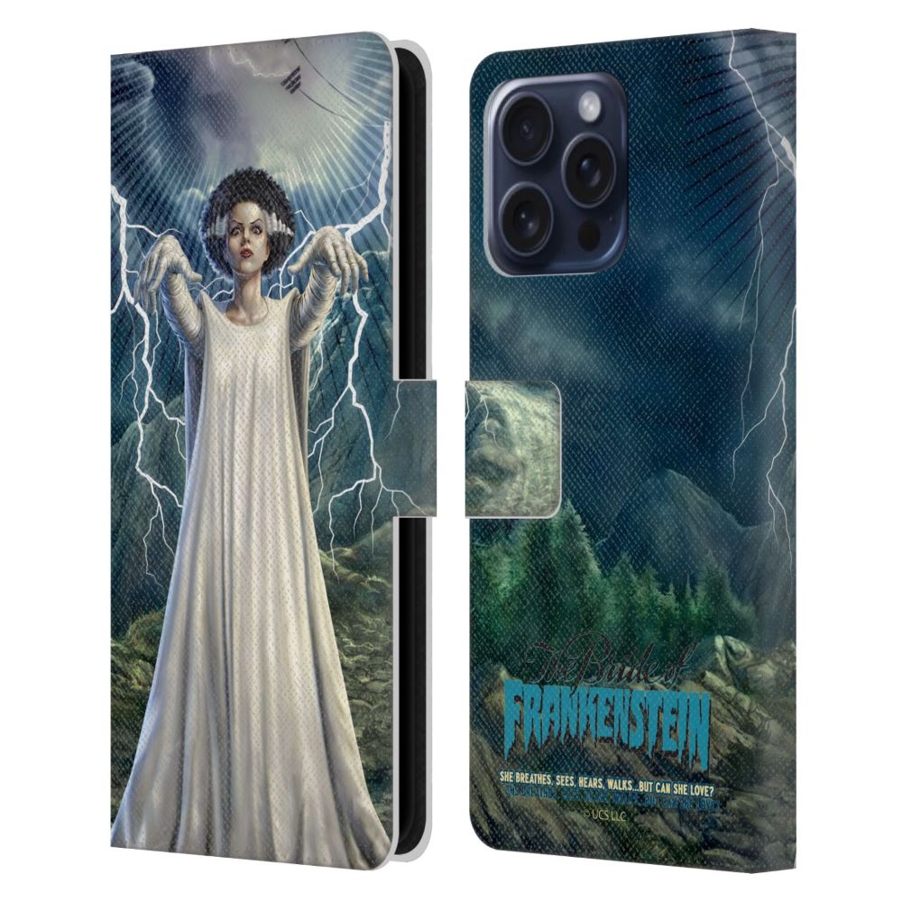 UNIVERSAL MONSTERS ブレックファスト・クラブ - The Bride Of Frankenstein / But Can She Love? レザー手帳型 / Apple iPhoneケース 【公式 / オフィシャル】