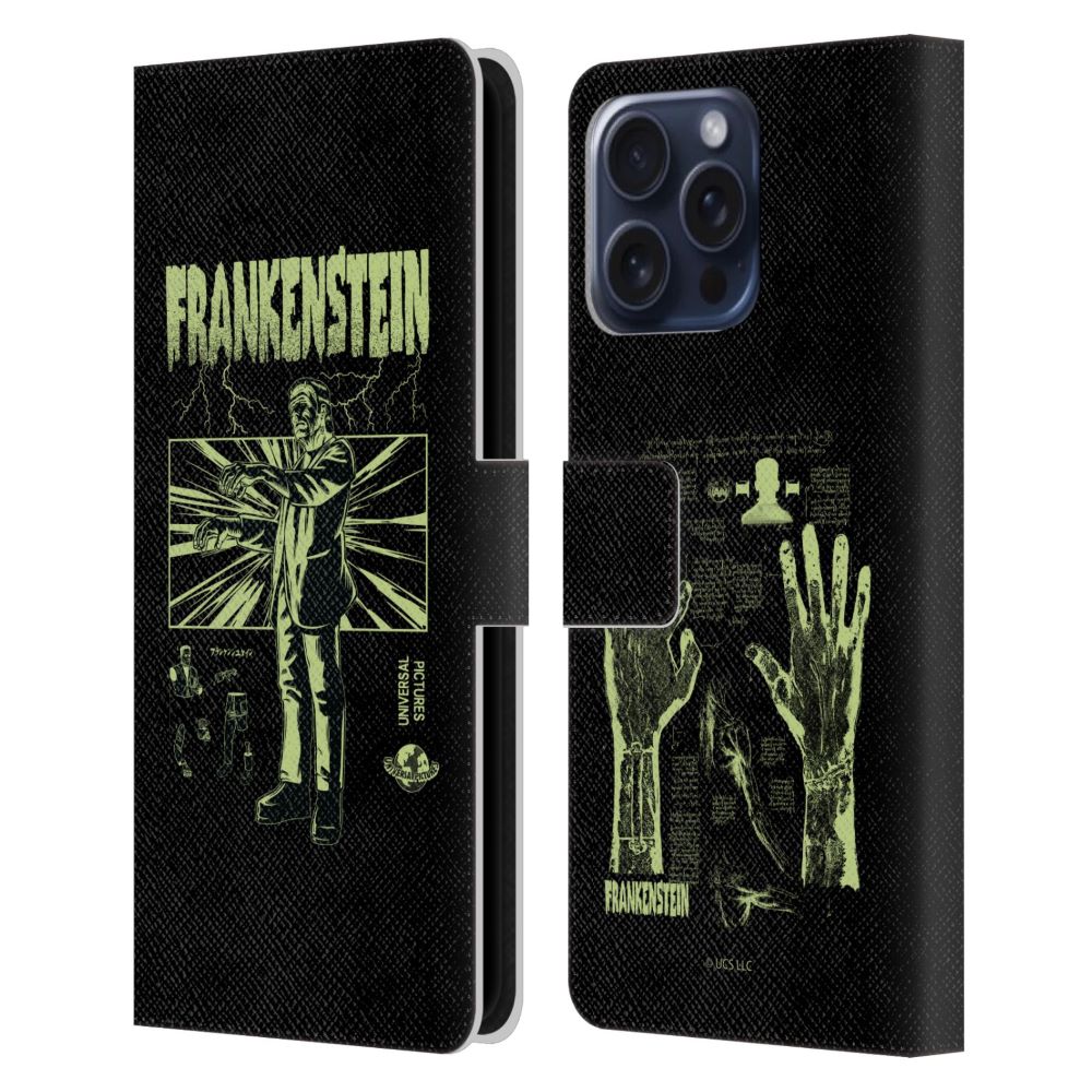 UNIVERSAL MONSTERS ブレックファスト・クラブ - Frankenstein / Lightning レザー手帳型 / Apple iPhoneケース 【公式 / オフィシャル】