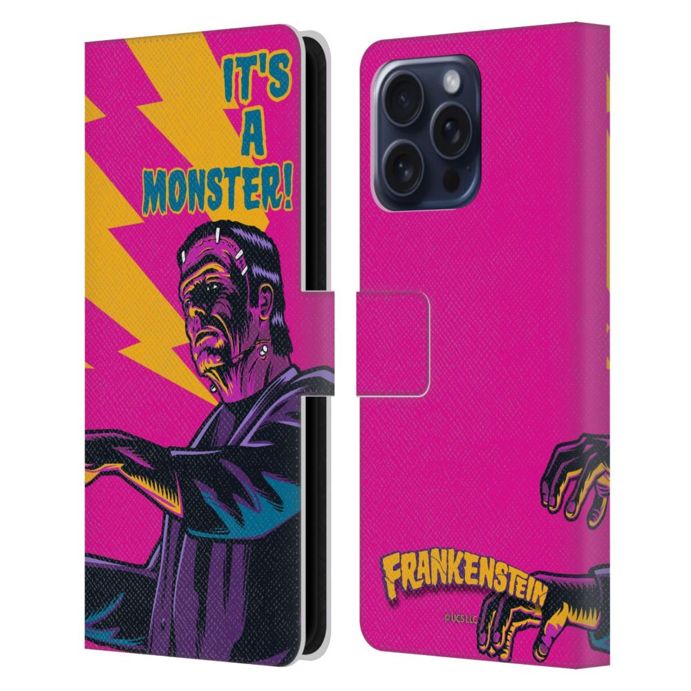 UNIVERSAL MONSTERS ブレックファスト・クラブ - Frankenstein / It's A Monster レザー手帳型 / Apple iPhoneケース 【公式 / オフィシャル】