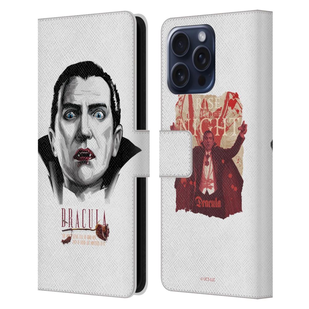 UNIVERSAL MONSTERS ブレックファスト・クラブ - Dracula / Monsters In It レザー手帳型 / Apple iPhoneケース 【公式 / オフィシャル】