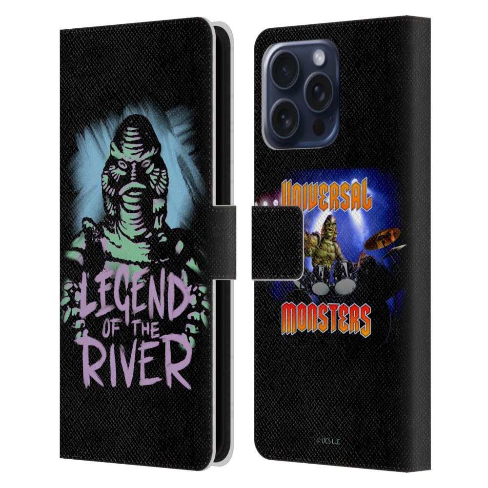 UNIVERSAL MONSTERS ブレックファスト・クラブ - Creature From The Black Lagoon / Legend Of The River レザー手帳型 / Apple iPhoneケース 【公式 / オフィシャル】