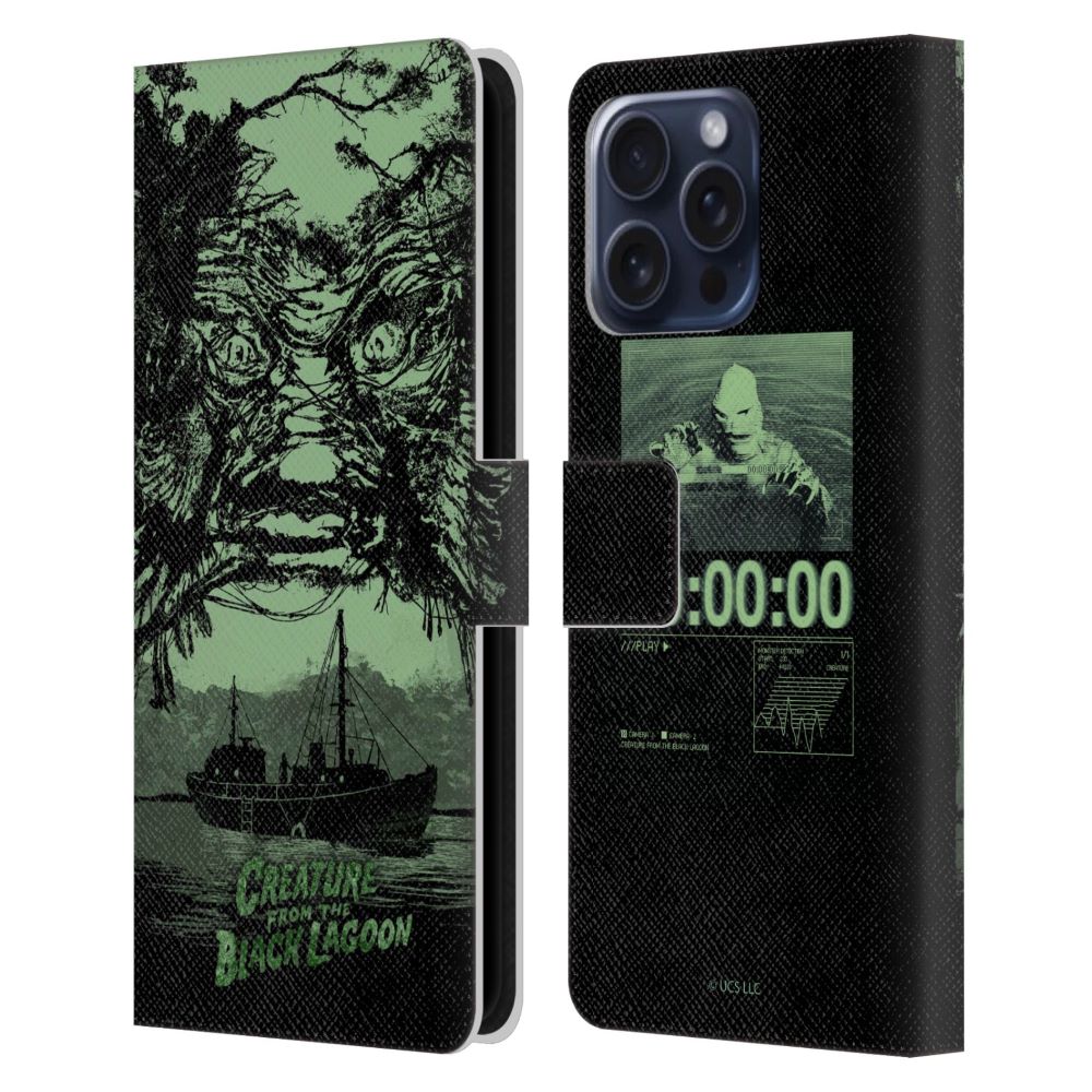 UNIVERSAL MONSTERS ブレックファスト・クラブ - Creature From The Black Lagoon / Lagoon レザー手帳型 / Apple iPhoneケース 【公式 / オフィシャル】