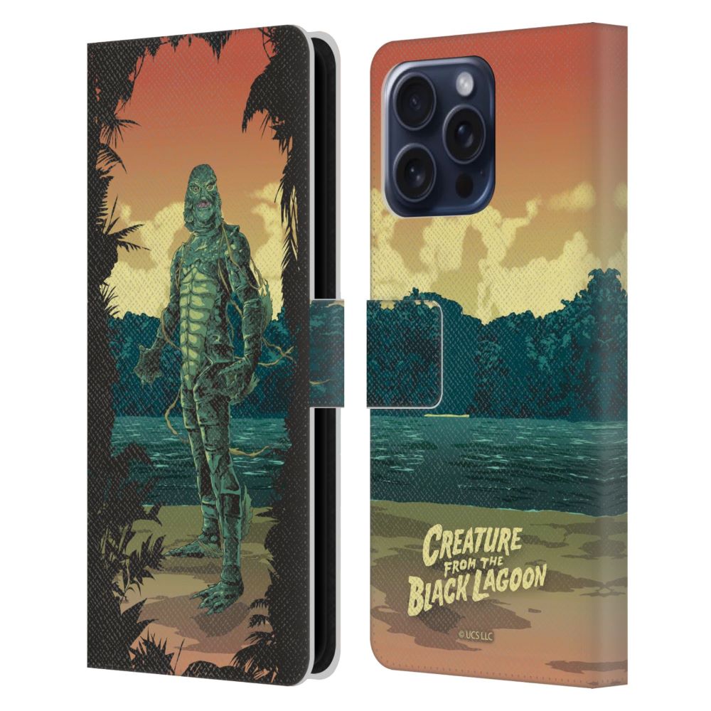 UNIVERSAL MONSTERS ブレックファスト・クラブ - Creature From The Black Lagoon / Sunset レザー手帳型 / Apple iPhoneケース 【公式 / オフィシャル】