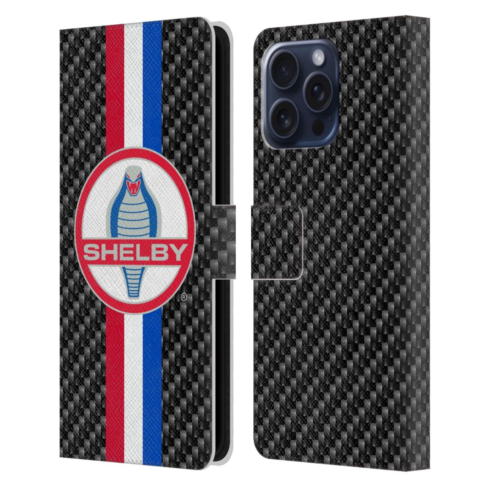 SHELBY - Logos / Carbon Fiber レザー手帳型