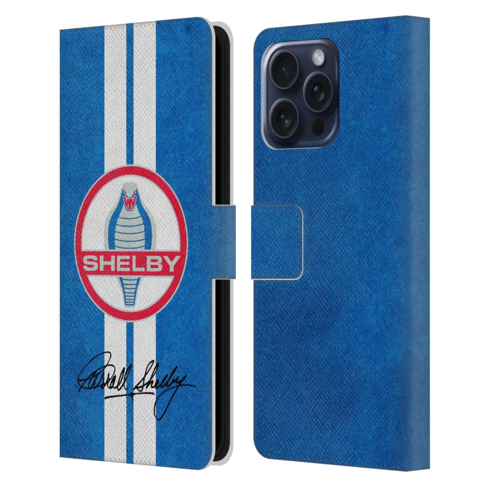 SHELBY - Logos / Distressed Blue レザー手帳型