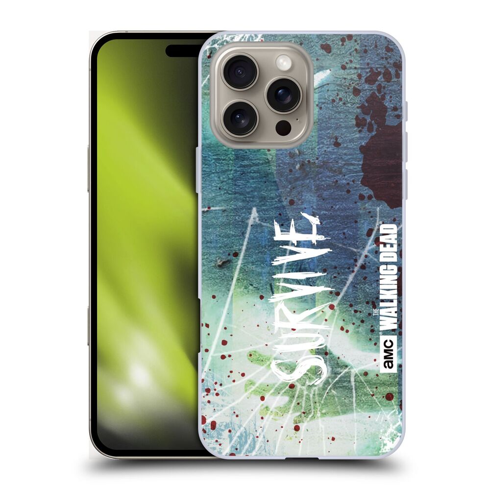 WALKING DEAD - Typography / Survive Torned Glass ハード case