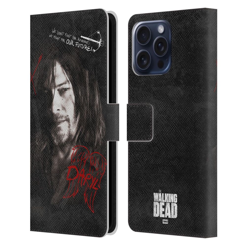 WALKING DEAD ウォーキングデッド - Daryl Dixon Iconic / Grafitti レザー手帳型 / Apple iPhoneケース 【公式 / オフィシャル】