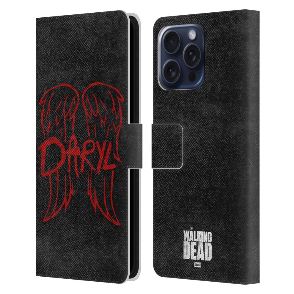 WALKING DEAD ウォーキングデッド - Daryl Dixon Iconic / Wings Logo レザー手帳型 / Apple iPhoneケース 【公式 / オフィシャル】