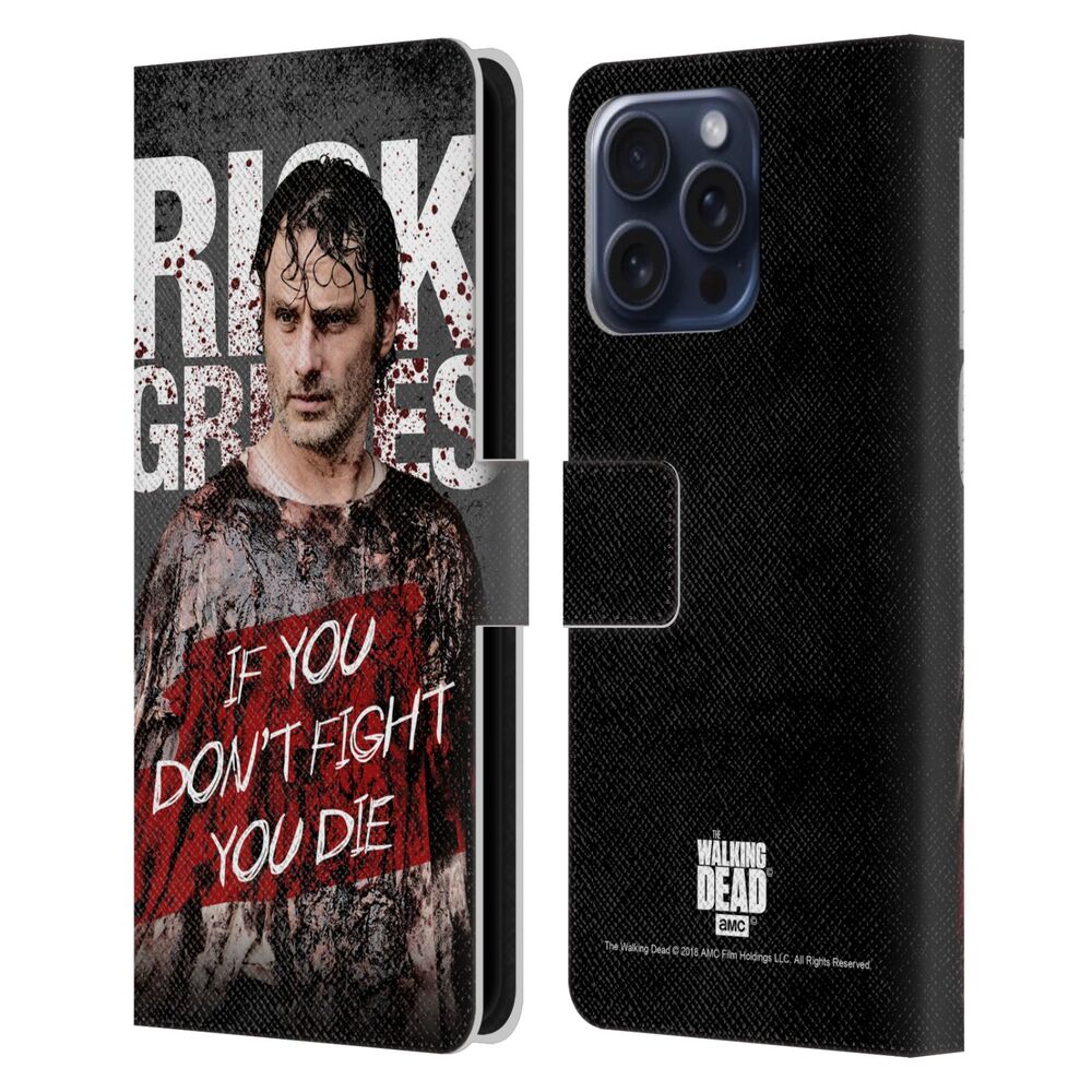 WALKING DEAD ウォーキングデッド - Rick Grimes Legacy / Bloody Poncho レザー手帳型 / Apple iPhoneケース 【公式 / オフィシャル】