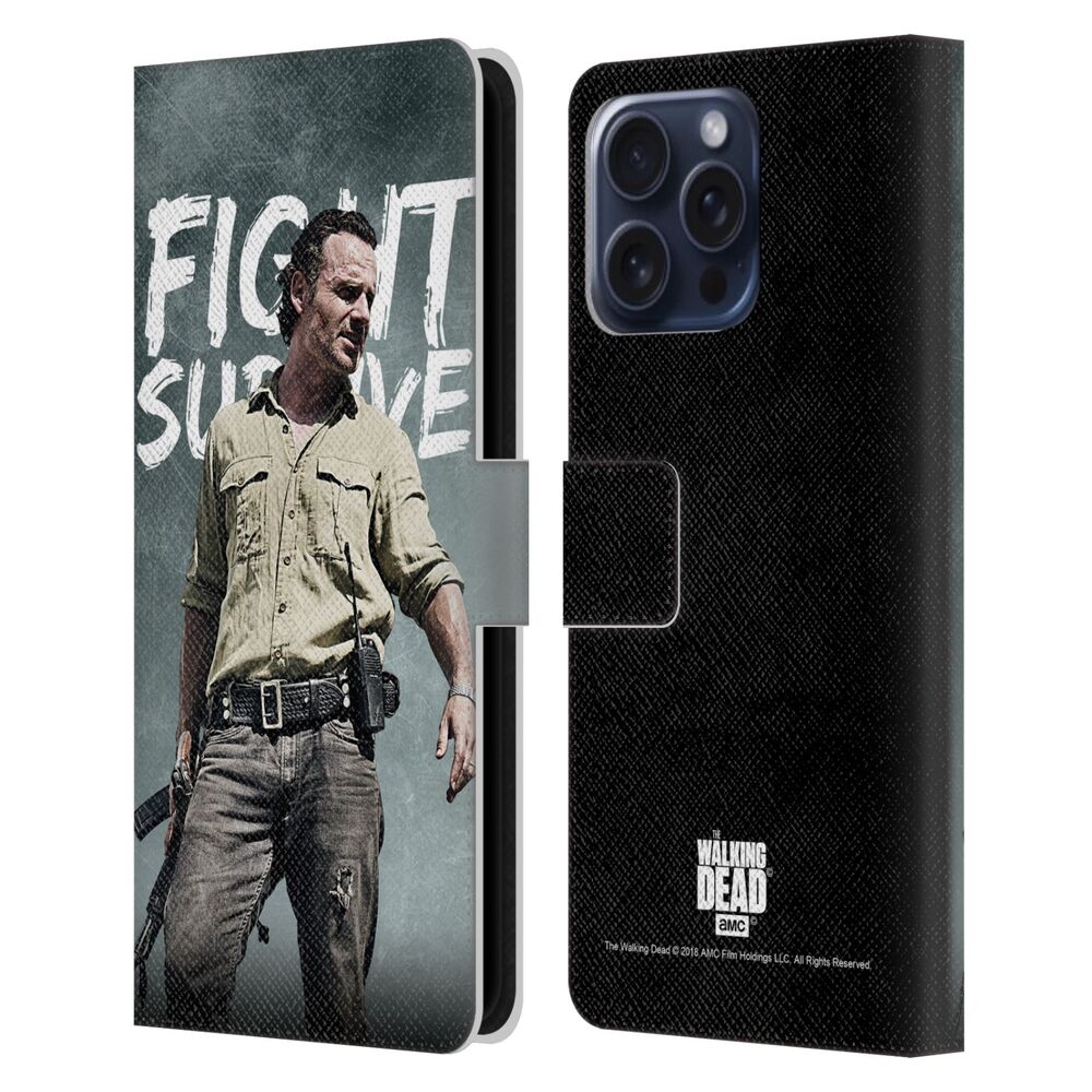 WALKING DEAD ウォーキングデッド - Rick Grimes Legacy / Fight Survive レザー手帳型 / Apple iPhoneケース 【公式 / オフィシャル】