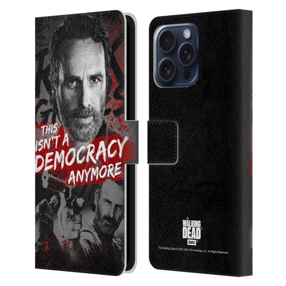 WALKING DEAD ウォーキングデッド - Rick Grimes Legacy / Democracy レザー手帳型 / Apple iPhoneケース 【公式 / オフィシャル】