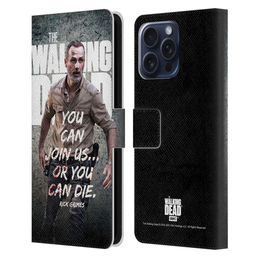 WALKING DEAD ウォーキングデッド - Rick Grimes Legacy / Join Us レザー手帳型 / Apple iPhoneケース 【公式 / オフィシャル】