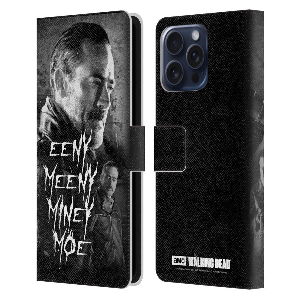 WALKING DEAD ウォーキングデッド - Negan / Eeny Miney BW レザー手帳型 / Apple iPhoneケース 【公式 / オフィシャル】