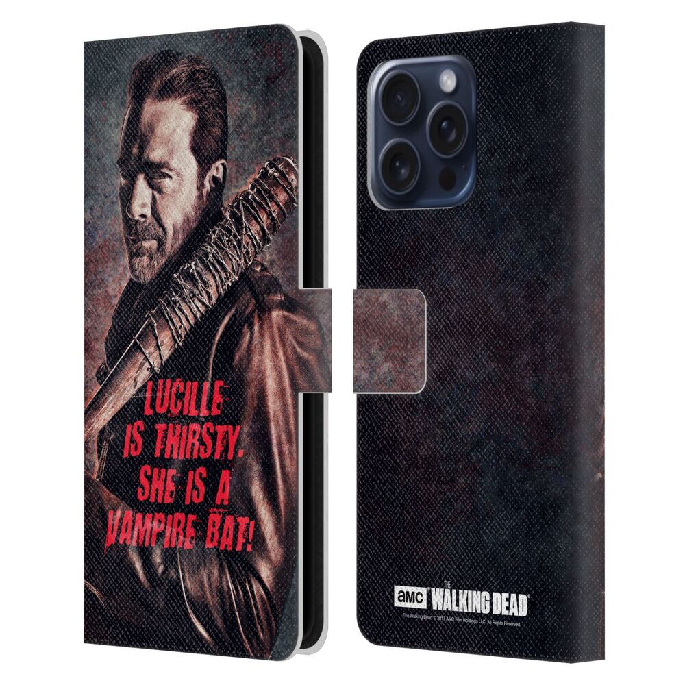 WALKING DEAD ウォーキングデッド - Negan / Lucille Vampire Bat レザー手帳型 / Apple iPhoneケース 【公式 / オフィシャル】