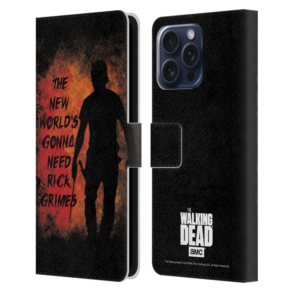 WALKING DEAD ウォーキングデッド - Typography / Gonna Need Rick レザー手帳型 / Apple iPhoneケース 【公式 / オフィシャル】