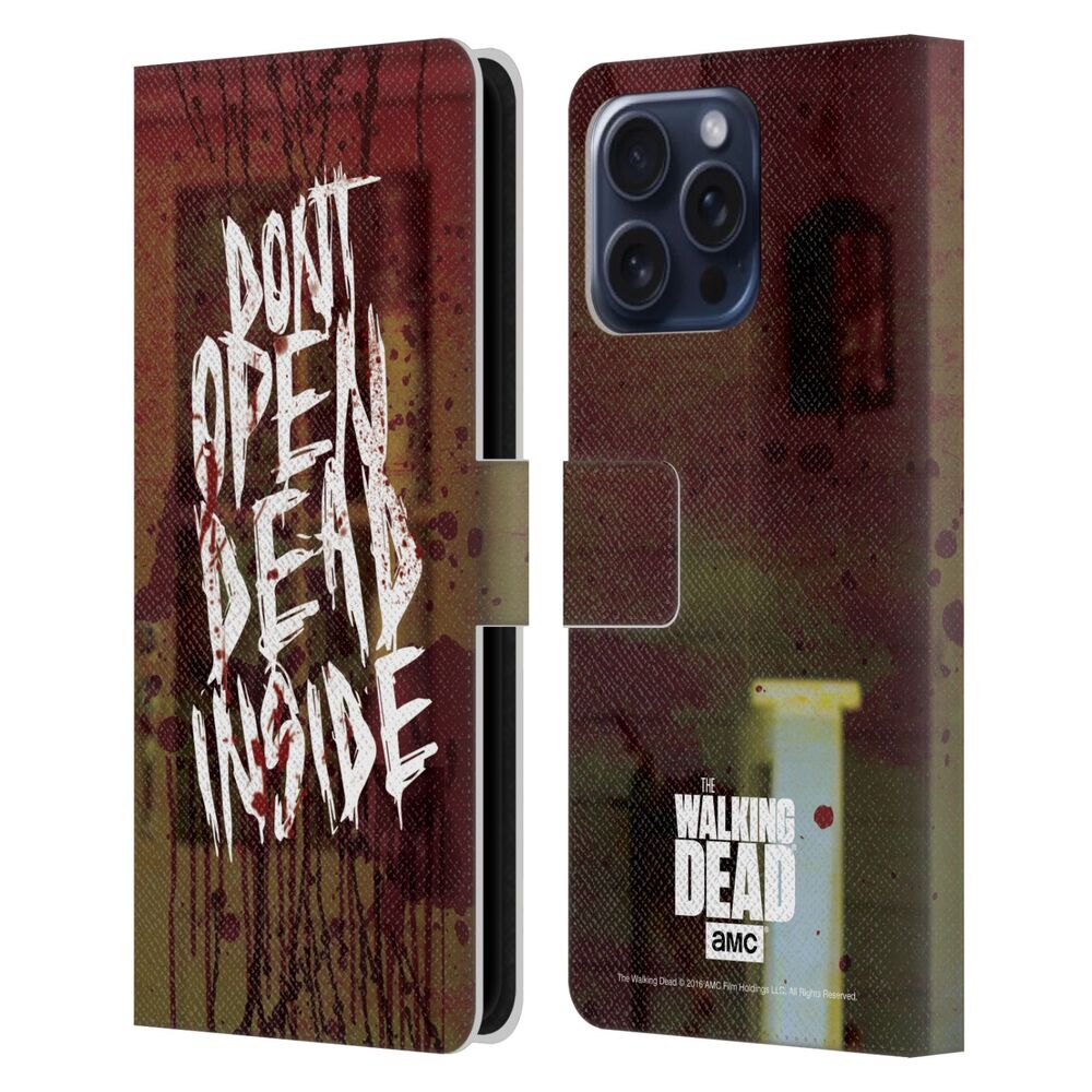 WALKING DEAD ウォーキングデッド - Typography / Do Not Open レザー手帳型 / Apple iPhoneケース 【公式 / オフィシャル】