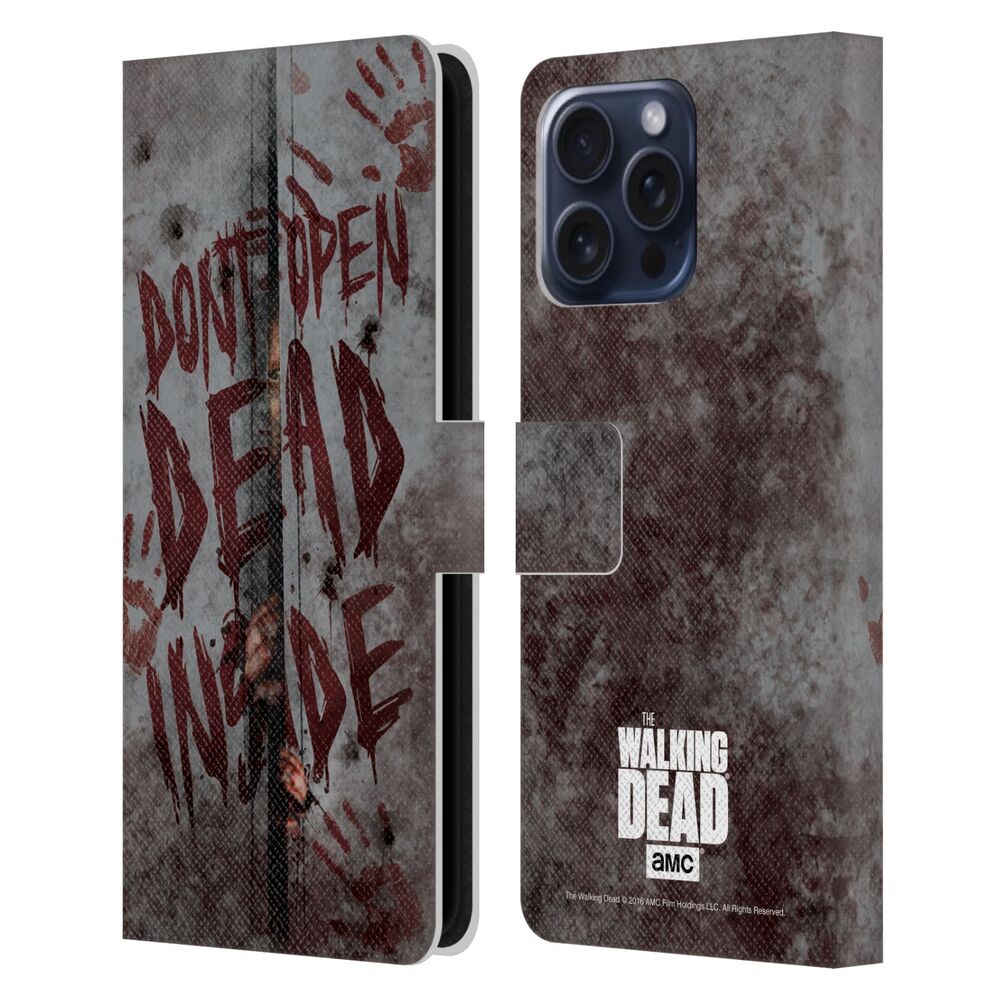 WALKING DEAD ウォーキングデッド - Typography / Dead Inside レザー手帳型 / Apple iPhoneケース 【公式 / オフィシャル】