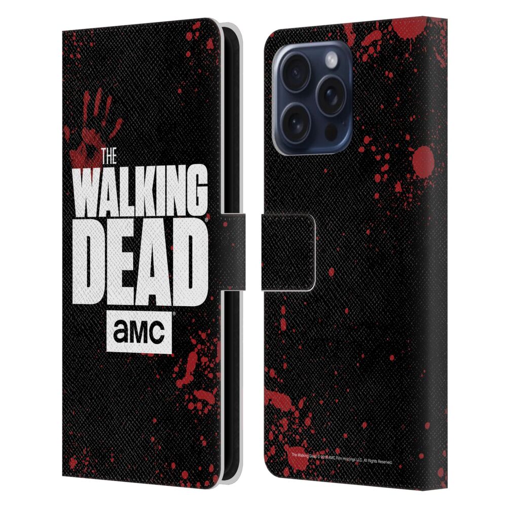 WALKING DEAD ウォーキングデッド - Logo / Black レザー手帳型 / Apple iPhoneケース 【公式 / オフィシャル】