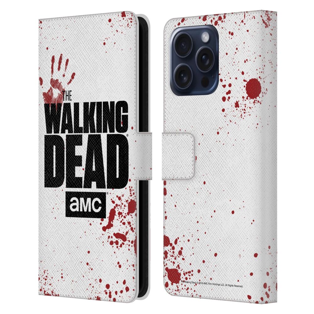 WALKING DEAD ウォーキングデッド - Logo / White レザー手帳型 / Apple iPhoneケース 【公式 / オフィシャル】