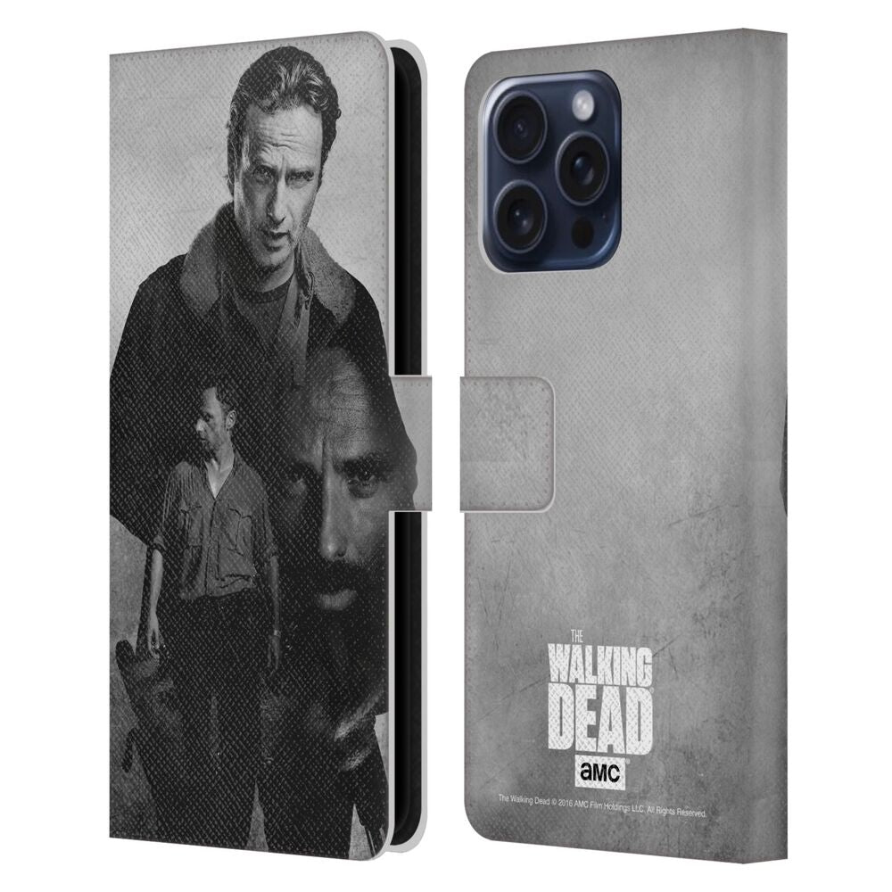 WALKING DEAD ウォーキングデッド - Double Exposure / Rick レザー手帳型 / Apple iPhoneケース 【公式 / オフィシャル】