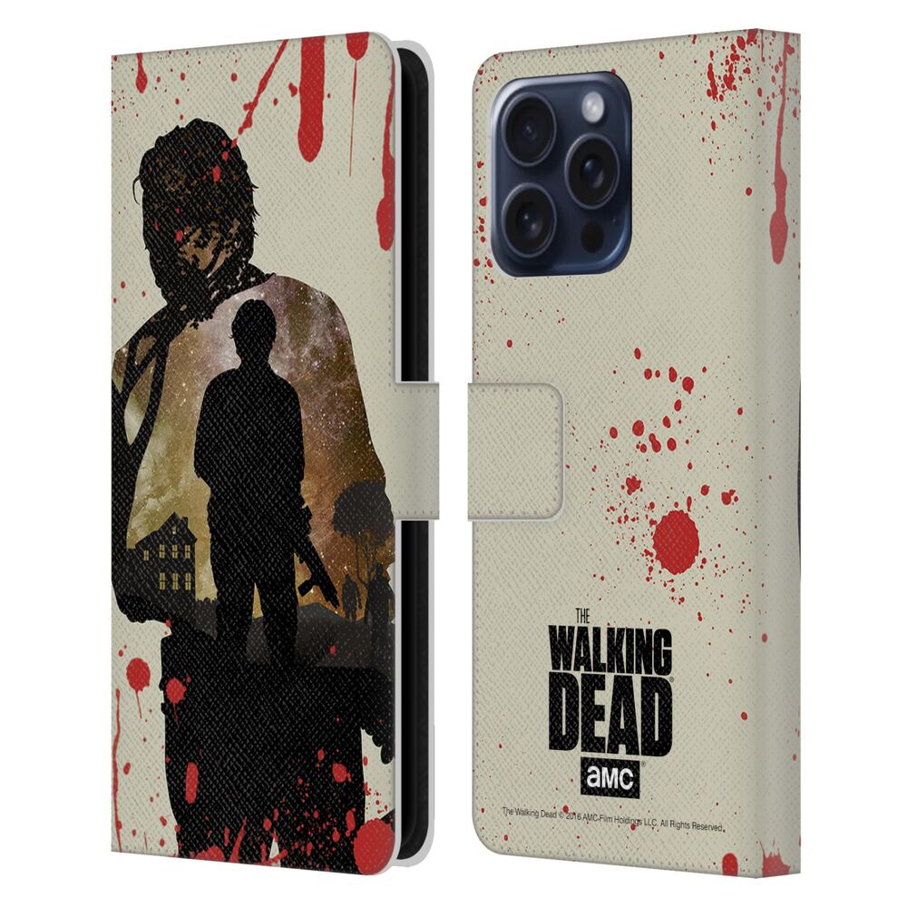 WALKING DEAD ウォーキングデッド - Silhouettes / Glennレザー手帳型 / Apple iPhoneケース 【公式 / オフィシャル】