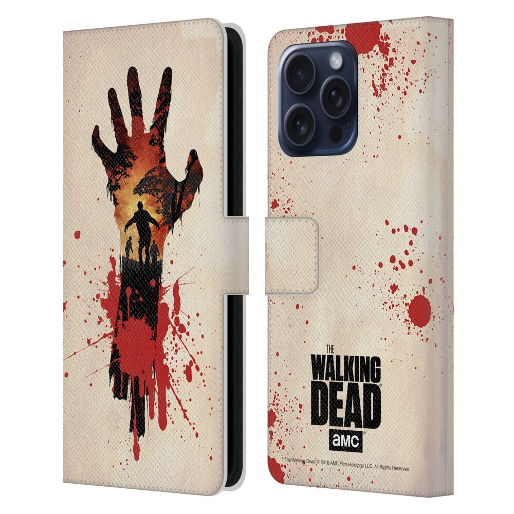 WALKING DEAD ウォーキングデッド - Silhouettes / Walker Hand レザー手帳型 / Apple iPhoneケース 【公式 / オフィシャル】