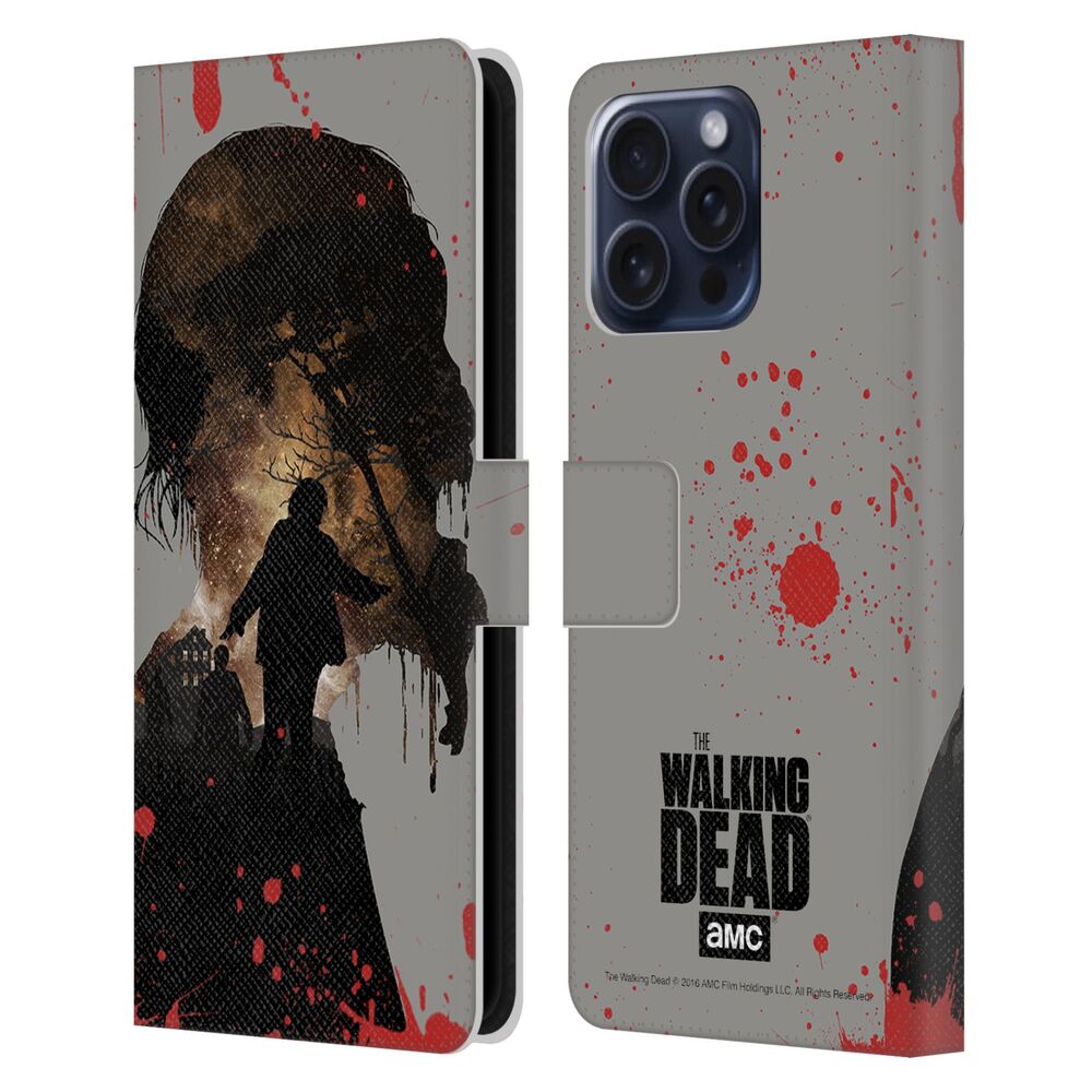 WALKING DEAD ウォーキングデッド - Silhouettes / Walker レザー手帳型 / Apple iPhoneケース 【公式 / オフィシャル】