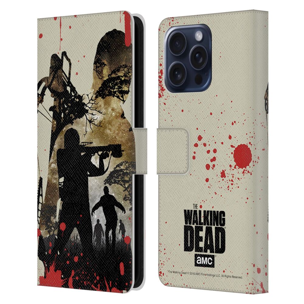 WALKING DEAD ウォーキングデッド - Silhouettes / Daryl Full レザー手帳型 / Apple iPhoneケース 【公式 / オフィシャル】