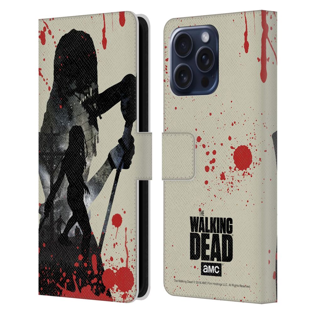 WALKING DEAD ウォーキングデッド - Silhouettes / Michonne レザー手帳型 / Apple iPhoneケース 【公式 / オフィシャル】