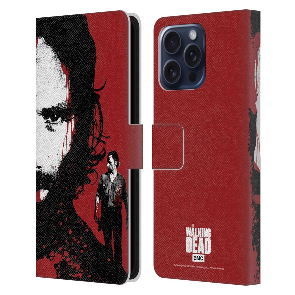 WALKING DEAD ウォーキングデッド - Gore / Bloody Face Rickレザー手帳型 / Apple iPhoneケース 【公式 / オフィシャル】