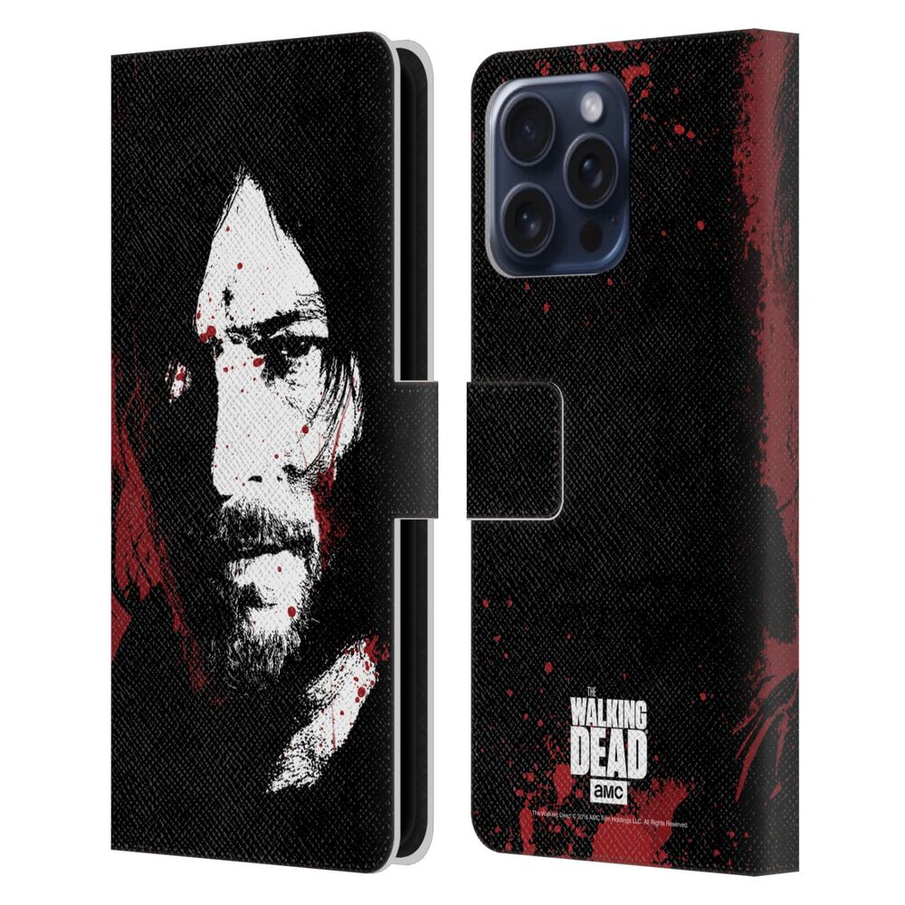 WALKING DEAD ウォーキングデッド - Gore / Blood Bath Daryl レザー手帳型 / Apple iPhoneケース 【公式 / オフィシャル】