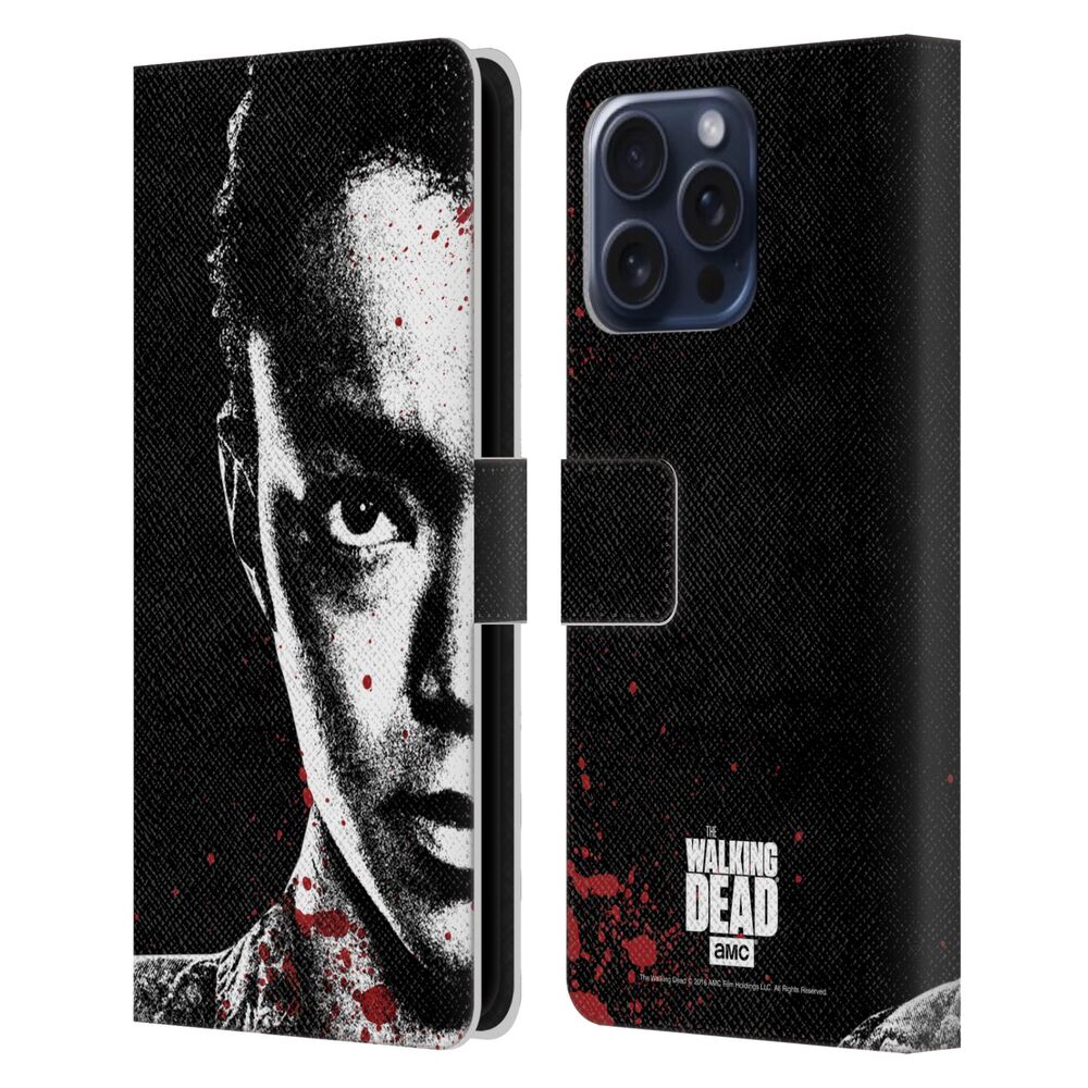 WALKING DEAD ウォーキングデッド - Gore / Half Face Sasha レザー手帳型 / Apple iPhoneケース 【公式 / オフィシャル】